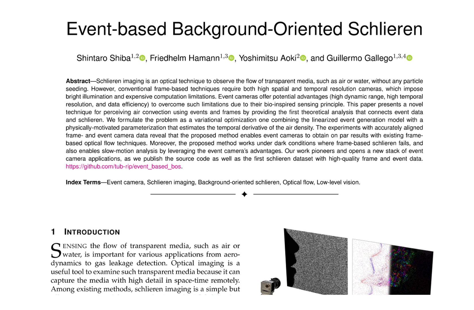 Event Based Background Oriented Schlieren Prophesee Event Based Background Oriented Schlieren Prophesee