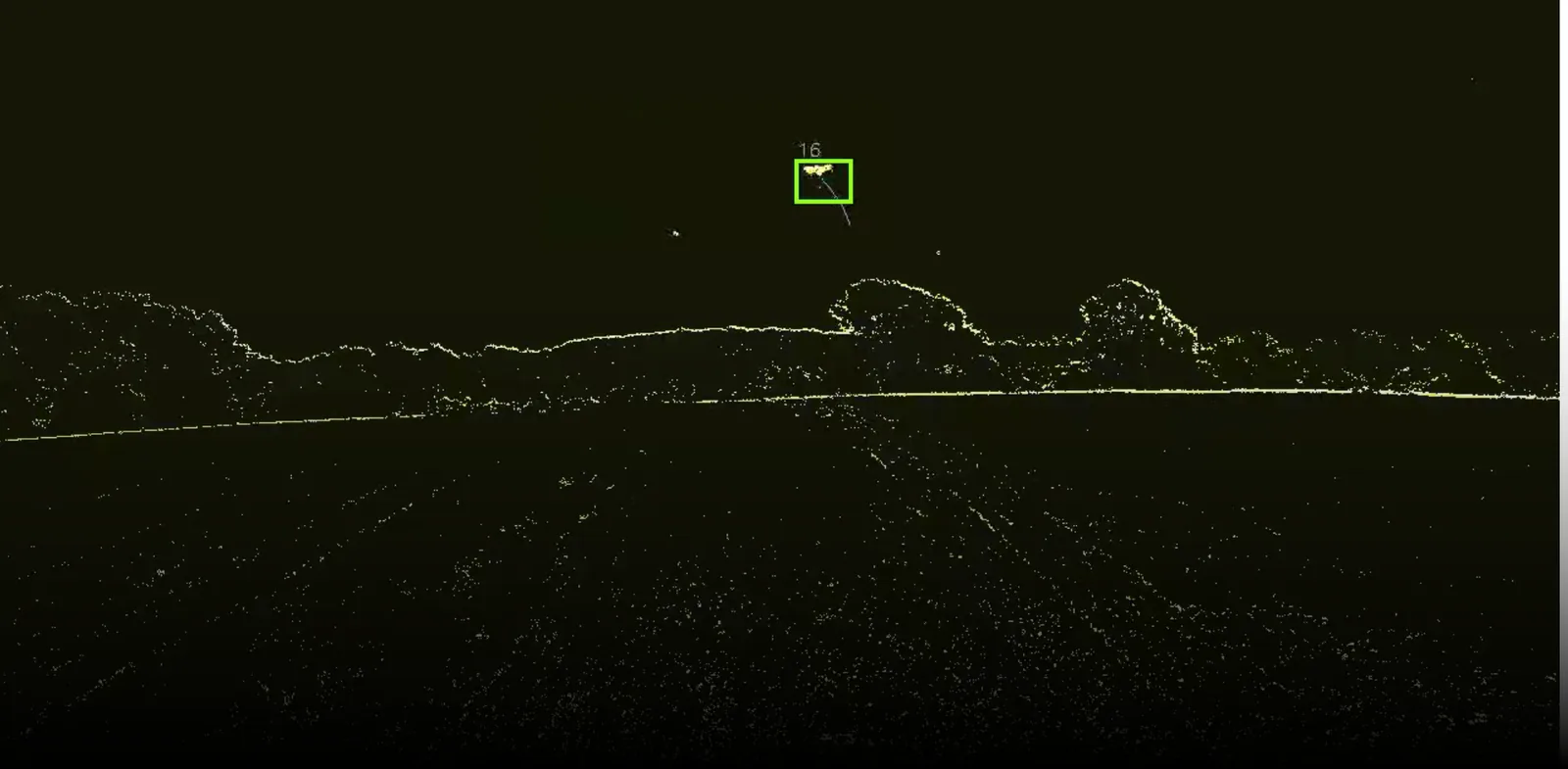 Event-based view of a small drone detected and tracked against trees and terrain from a ground-based sensor